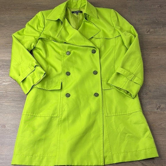 Even Picone Women’s Spring Lime Button Up Jacket, size Large - Picture 1 of 12